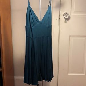 Flowy teal dress